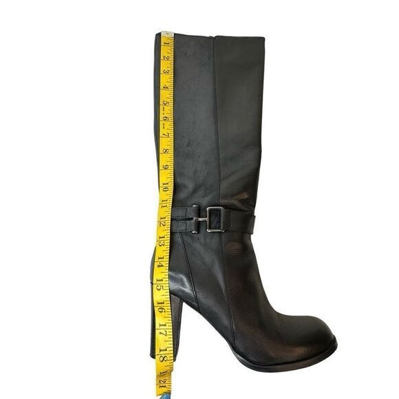 SESTO MEUCCI Black Knee High Heeled Made in Italy Leather Boots Size 8.5 - Picture 16 of 16